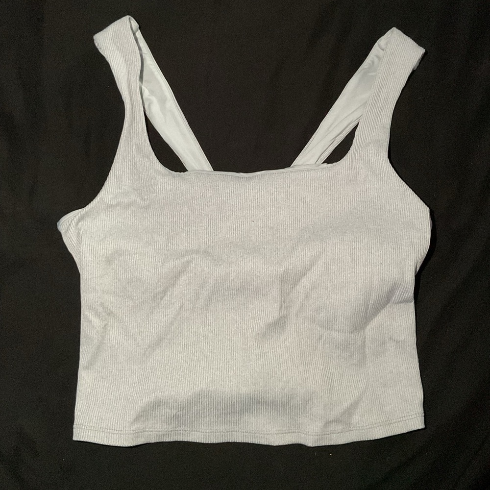 alo tank top blue gray